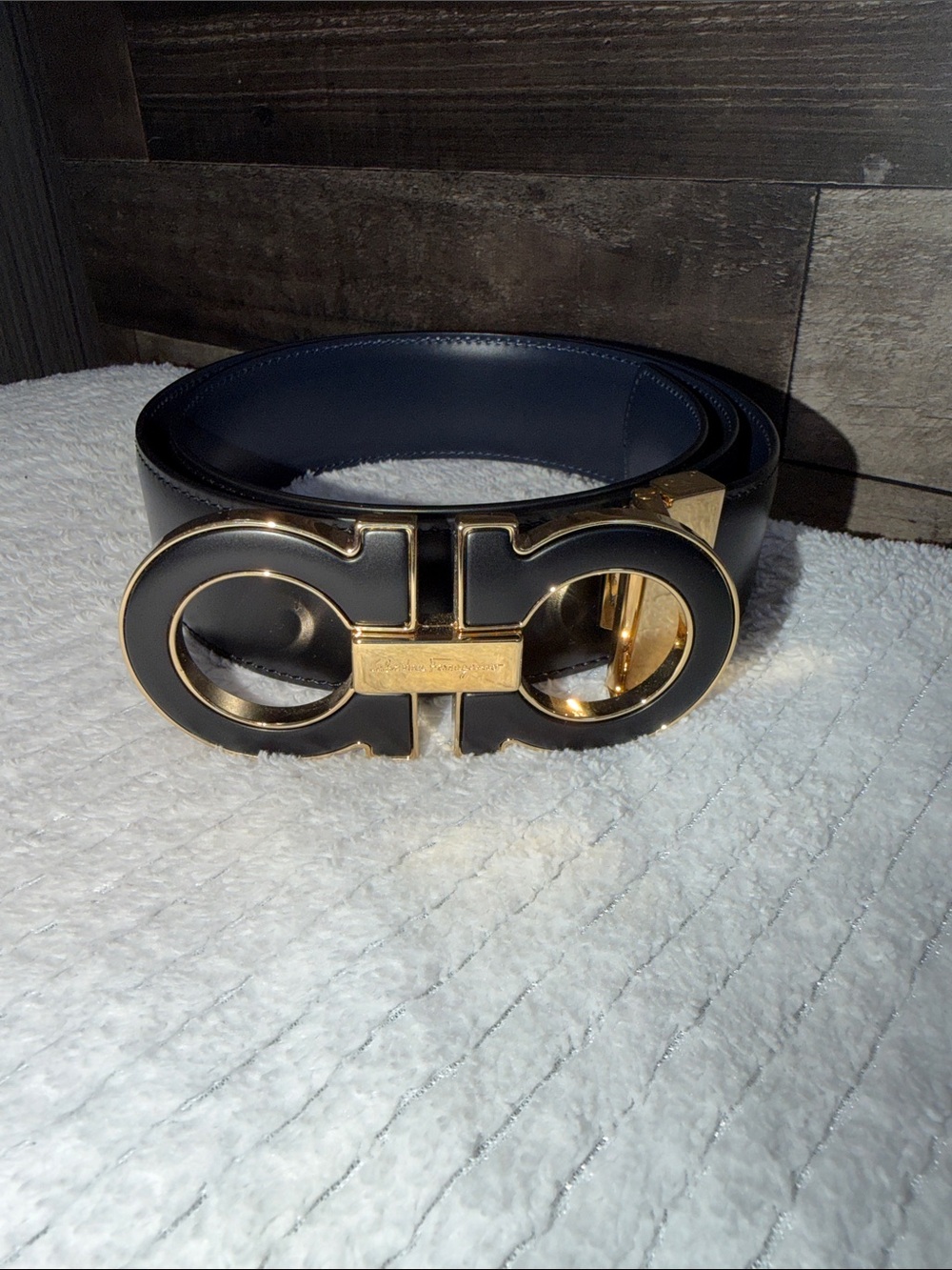 FERRAGAMO Reversible and adjustable Gancini belt